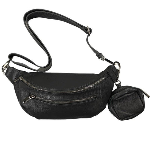 Crossbodybag mittelgroß mit zwei Reißverschlüssen und kleinem Geldbeutel extra